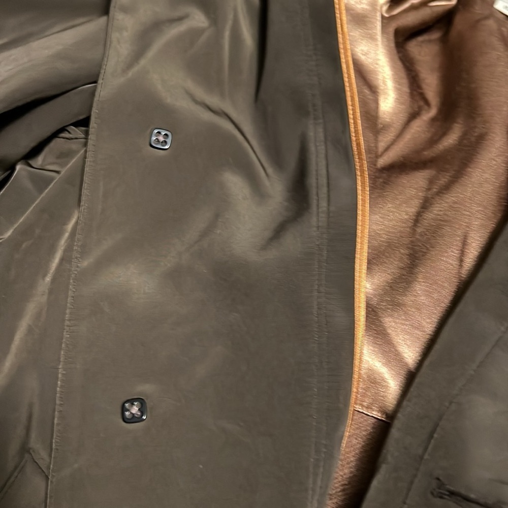 Mens Wilkie Rodriguez lined rain coat chocolate 44 regular double lined warm - Picture 8 of 9